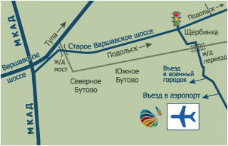 Как добраться в аэропорт Остафьево - схема проезда