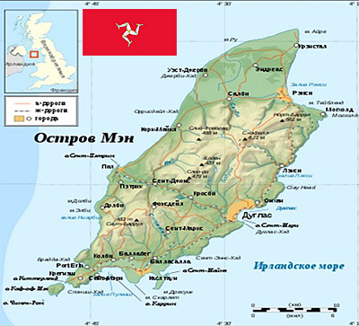 Карта острова мэн