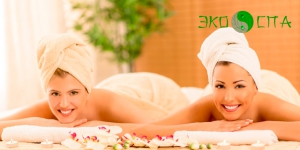 SPA-девичник для двоих или четверых «Тропикана», «Совершенный контур», «Море и камни» или «Брызги шампанского» в премиум-студии Ecospa